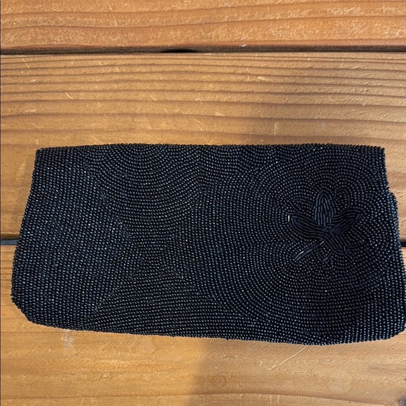 Vintage Black Floral Clutch Wristlet - Picture 3 of 4